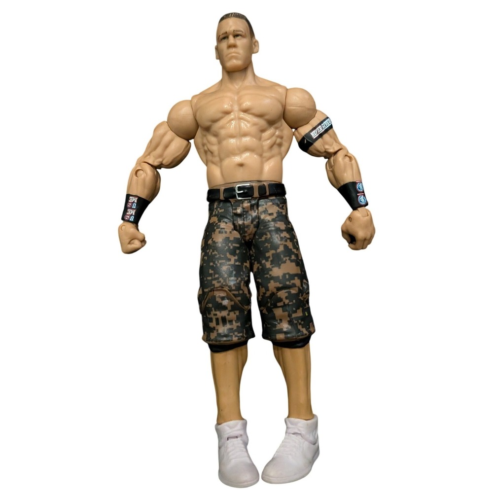 Mattel WWE John Cena Action Figure Unisex 7in Brown Camo Shorts Good